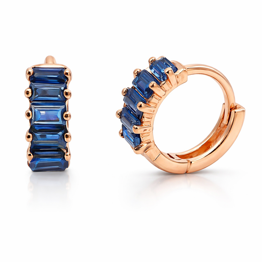 ORECCHINI BAGUETTE BLU