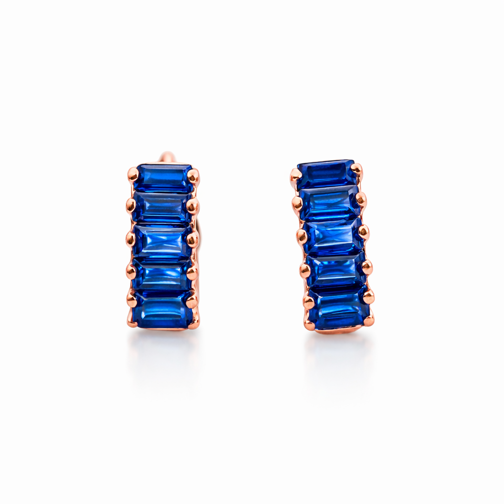 ORECCHINI BAGUETTE BLU
