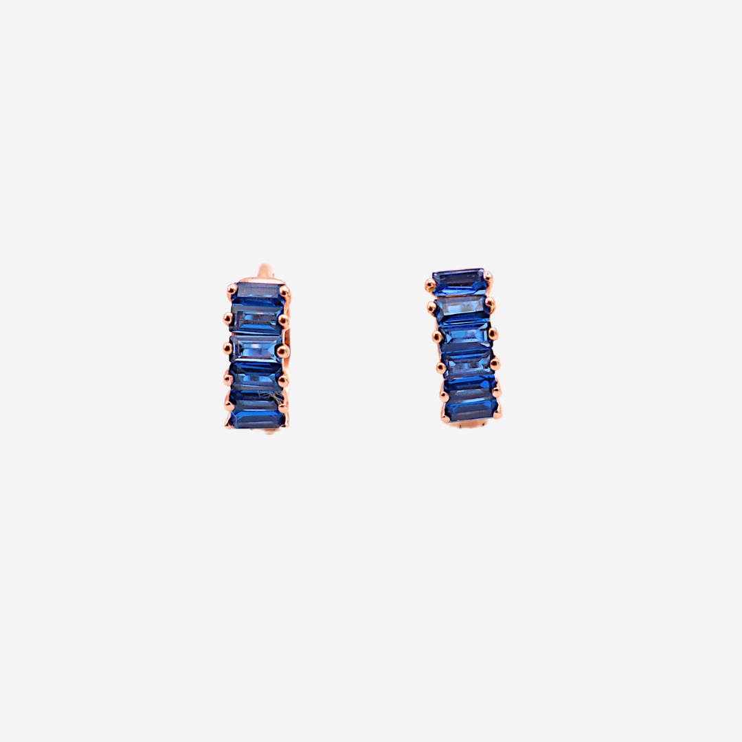 ORECCHINI BAGUETTE BLU